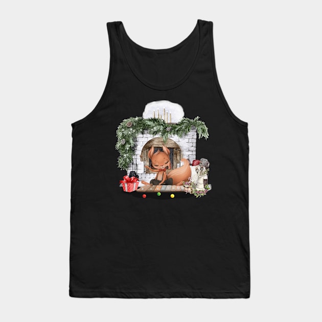 Cute fox plays an instrument Tank Top by Athikan